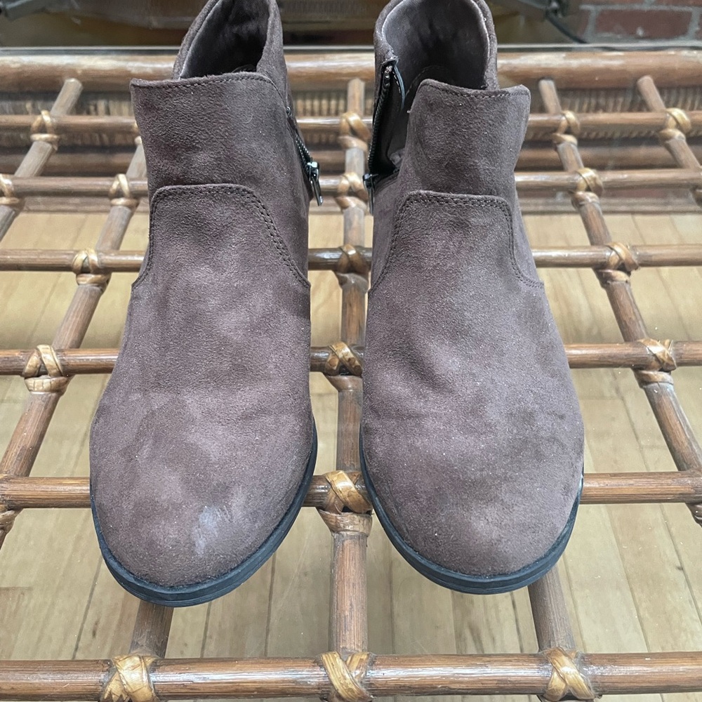 Sun + Stone Brown Ankle Boots